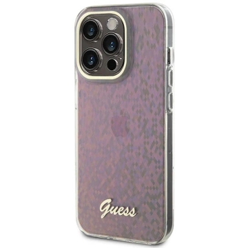 Etui Guess GUHCP15XHDECMP für iPhone 15 Pro Max 6,7" rot/rosa Hardcase IML Faceted Mirror Disco Iridescent