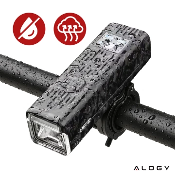 Fahrradlampe, superhell, 8 Stunden Beleuchtung, LED-Frontlicht mit Klingel, kabelgebunden, 450 lm, 2000 mAh, wasserdicht, schwarz