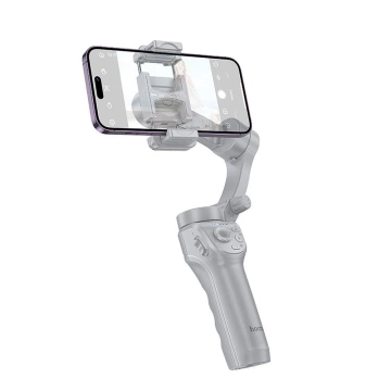3-Achsen-Gimbal für Smartphone Hoco K24 mit Beleuchtung Grau