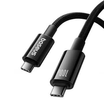 Baseus Tungsten Gold USB-C auf USB-C 100W USB-Kabel 1,5m (Schwarz)