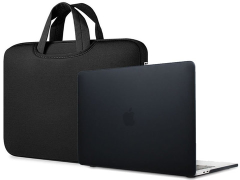 Torba pokrowiec neopren +Etui Hard Case MacBook Air 13 Czarny