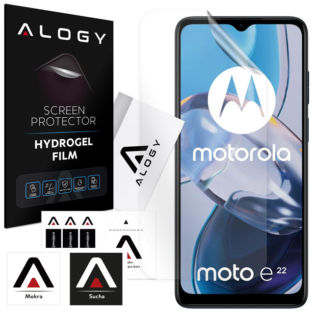 Hydrogel-Folie für Motorola Moto E22/ E22i Handy-Displayschutz Alogy Hydrogel-Folie