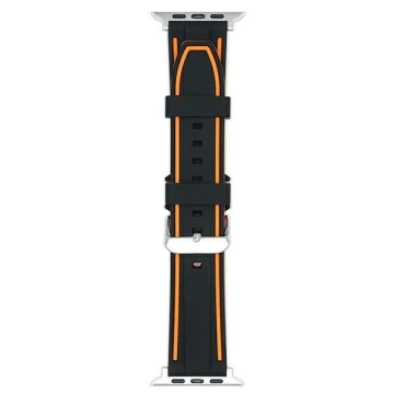 Beline Solid Silicone Smartwatch Strap für Apple Watch 42/44/45/49mm orange/schwarz orange/schwarz