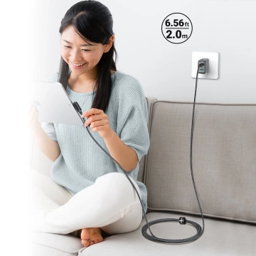 Acefast abgewinkeltes Kabel USB Typ C - USB Typ C 2m, 100W (20V / 5A) schwarz (C5-03 Black)