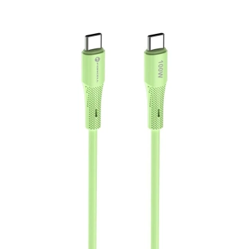 Kabel USB-C – USB-C 100W Forcell F-Energy Silicone 1 m C347 zielony