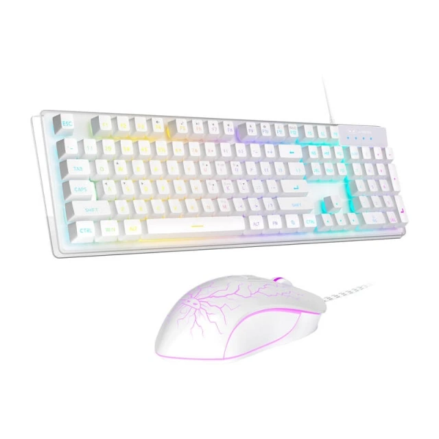 Kabelgebundenes Tastaturset MageGee K1 Maus Weiß
