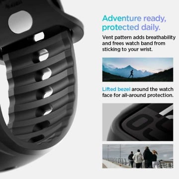 Pasek Spigen Liquid Air Pro Apple Watch 10 46 mm Czarny Mat