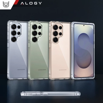 Etui do Samsung Galaxy S25 Ultra obudowa ochronna na telefon Alogy HybridShield™️ Case Przezroczyste + Szkło