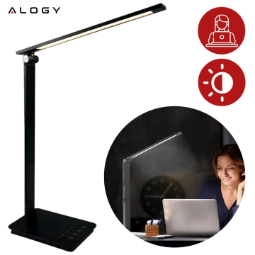 Lampka biurkowa LED składana Alogy Desk LED Lamp z gniazdem USB z możliwością ładowania Czarna