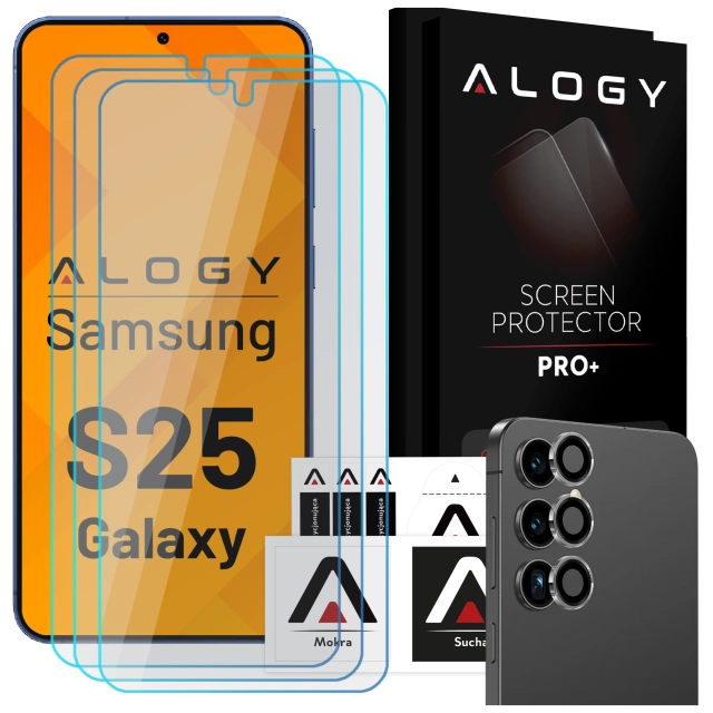 Alogy Glass Pack 3x Gehärtetes Glas für den Bildschirm 9h Glas für das Objektiv für Apple iPhone 14 Pro