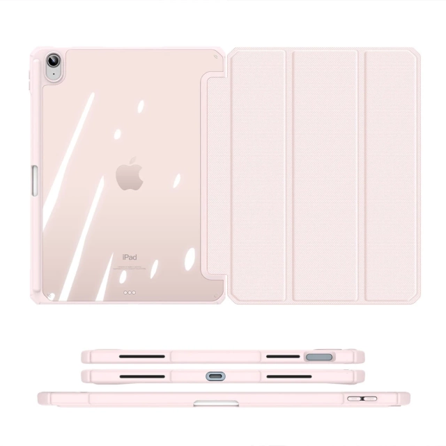 Dux Ducis Toby etui iPad 10.9'' 2022 (10 gen.) pokrowiec z miejscem na rysik Apple Pencil smart cover podstawka różowe