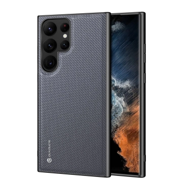 Dux Ducis Fino Schutzhülle für Samsung Galaxy S23 Ultra Cover mit Silikonrahmen Grau