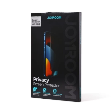 Joyroom Knight 2.5D Privacy TG Panzerglas für iPhone 14 Plus mit Anti-Spy-Filter Vollbild mit transparentem Rahmen (JR-P03)