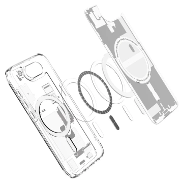 Etui Spigen Ultra Hybrid Mag MagSafe für iPhone 16E Zero One Weiß