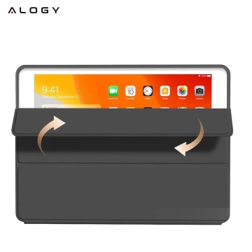 Hülle für Apple iPad 10.2 9 Gen 8/7 2021/2020/2019 Smart Pencil Case Alogy TPU Tablet Cover Schwarz Glas