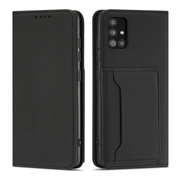 Magnetkartenhülle Hülle für Samsung Galaxy A13 5G Tasche Geldbörse Kartenhalter Schwarz
