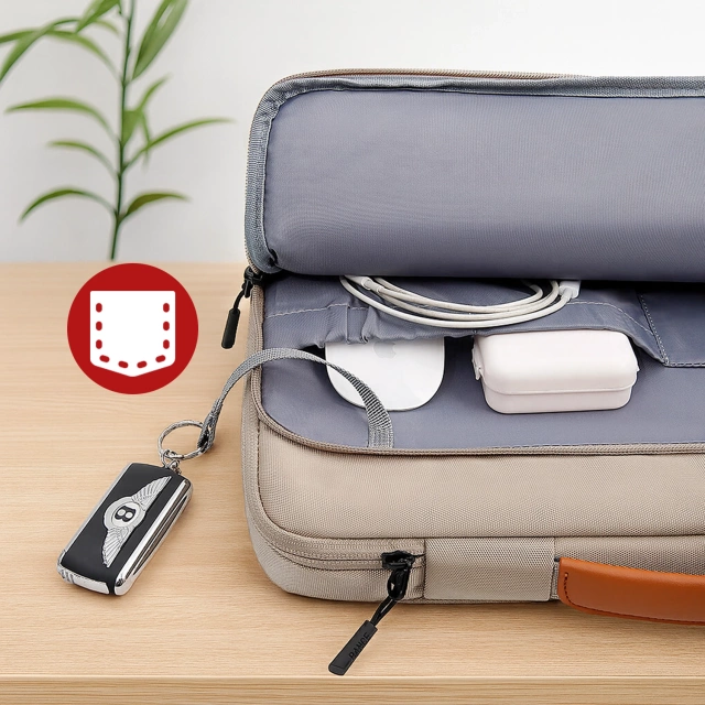 Torba wodoodporna Bange na laptopa do 15.6" – pojemna i wygodna, odporna i oddychająca, miejska i podróżna do pracy i samolotu, unisex – Beżowa