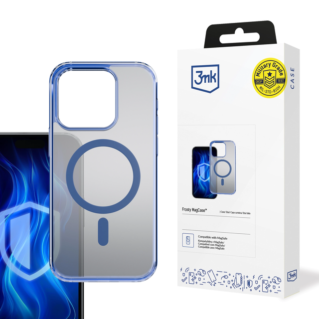 Etui für Apple iPhone 13 Pro Max 3mk Frosty MagCase Blau