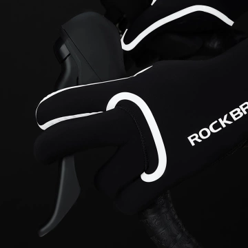 Rękawiczki Rowerowe Rockbros Wodoodporne Pełne S/M Czarne