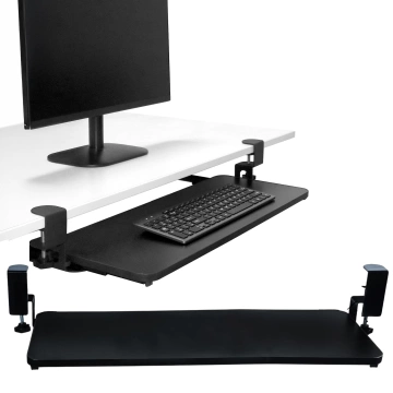 Alogy Desk Mount Maus- und Tastaturhalter, Ständer, schwarz