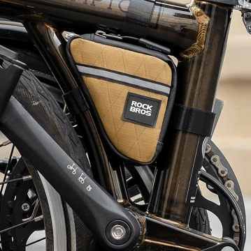 Rockbros 0,25l Dreieckige Fahrradrahmentasche – Braun