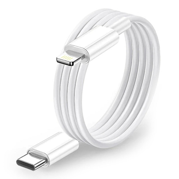 Alogy Wandladegerät Schnelles USB-C PD 20 W Lightning-Kabel 1 m weißes Gehäuse