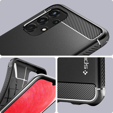 Etui Spigen Rugged Armor für Samsung Galaxy A13 4G / LTE Mattschwarz
