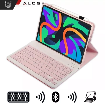 Etui ochronne z klawiaturą Alogy Keyboard case klawiatura bezprzewodowa do Lenovo Tab K11 / K11E 11” M11 10.95" TB330FU / TB330XU / TB331FC różowe