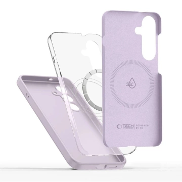 Etui für Samsung Galaxy S25 Edge Tech-Protect Liquid Silicone MagSafe Fiolet