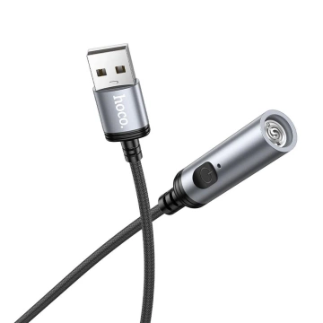 HOCO Zigarettenanzünder-Adapter auf USB-A-Anschluss UA30 0,3 m, Schwarz