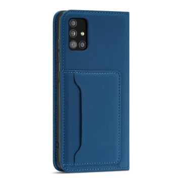 Magnetkartenhülle Hülle für Samsung Galaxy A13 5G Tasche Geldbörse Kartenhalter Blau