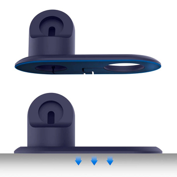 Ladehalterung für MagSafe 2in1 Alogy Ständer für Apple Watch / iPhone 12 13 Marineblau