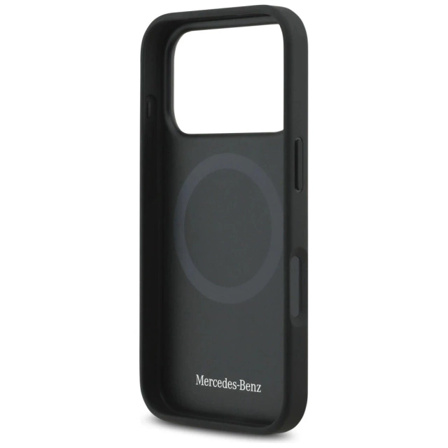 Etui do iPhone 17 Pro Mercedes-Benz Smooth Leather MagSafe Black