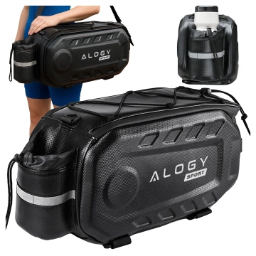 Fahrradtasche Fahrradtasche 2,5 l Fahrradhalter Lenkerrahmentasche Beutelhülle 23,6 x 10,5 x 10 cm (S) Alogy Sport schwarz