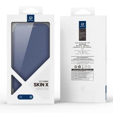 iPhone 16 Dux Ducis Skin X Pro MagSafe Hülle Flip Blau