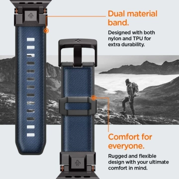 Spigen DuraPro Armor Apple Watch Armband 42-49mm - Marineblau