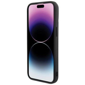 Original GUESS Hardcase GUHCP15LPMSDGSK Hülle für iPhone 15 PLUS (Disco Script Metal / Schwarz)