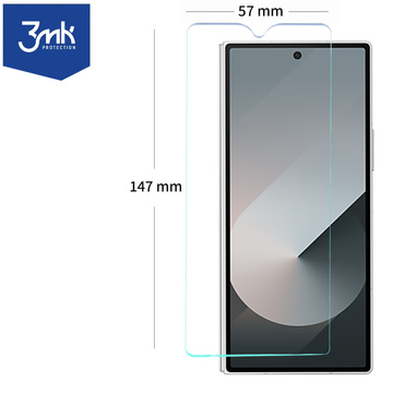 Starkes gehärtetes Glas für Telefon 3mk HardGlass für Samsung Galaxy Z Fold 6 Front-Telefonschutz