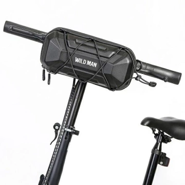 Wildman XT17 1L Vorbau-Fahrradtasche, PU, ​​EVA, wasserdicht, Schwarz