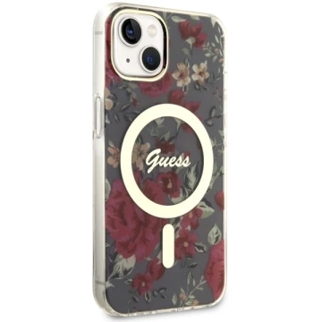 Etui Guess GUHMP14MHCFWSA für iPhone 14 Plus 6,7" Hardcase Flower MagSafe