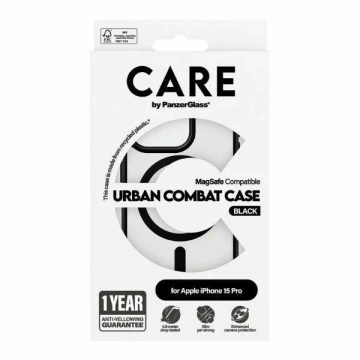 iPhone 15 Pro 6,1" CARE by PanzerGlass Urban Combat Case MagSafe Schwarz