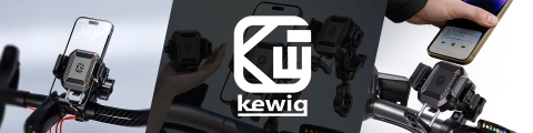 KEWIG M11B Motorradhalterung für Telefon mit QC 3.0 15W Qi-Ladegerät Schwarz
