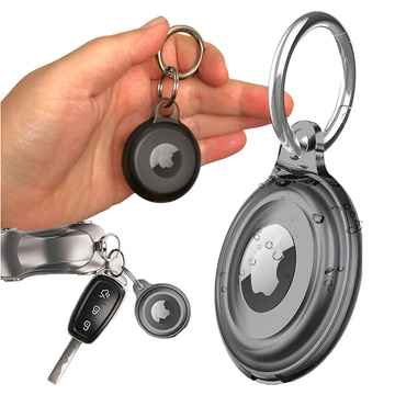 Locator-Hülle für Apple AirTag Schlüsselanhänger, wasserdichte Hülle Alogy 360, IPX8-Gehäuse mit Anhänger, mattschwarz