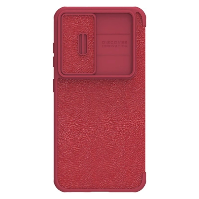 Etui Nillkin Qin Leather Pro Case etui do Samsung Galaxy S23+ pokrowiec z klapką osłona na aparat czerwone