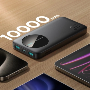 Powerbank Joyroom 10000mAh 12W 3 USB-Anschlüsse Schnellladung schwarz