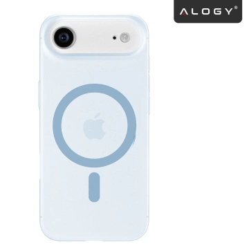 Apple iPhone 17 Air Hülle – Matte MagSafe-Abdeckung mit Linsenschutz, schlank und kratzfest, perfekte Passform – Alogy Skinny MatteCase™ Himmelblau