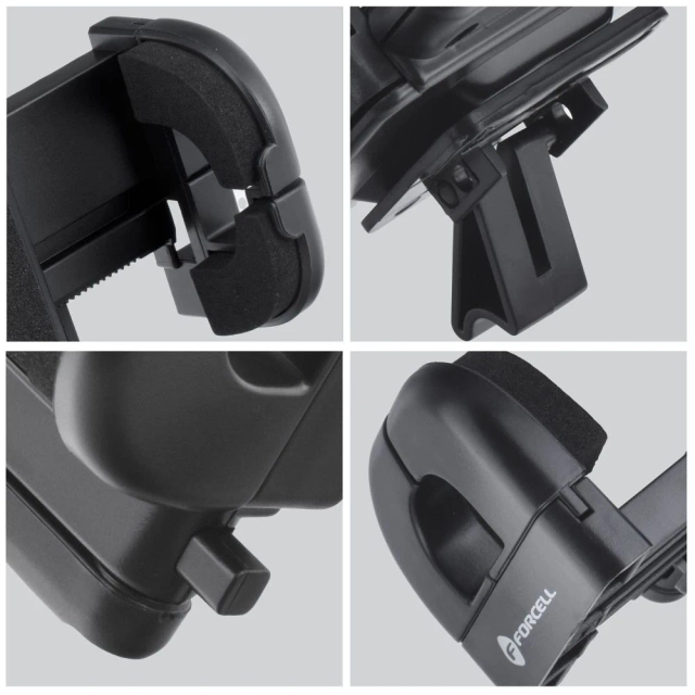 Uchwyt Samochodowy Forcell Regular 2w1 Kratka/Szyba Ramię 27 cm Czarny