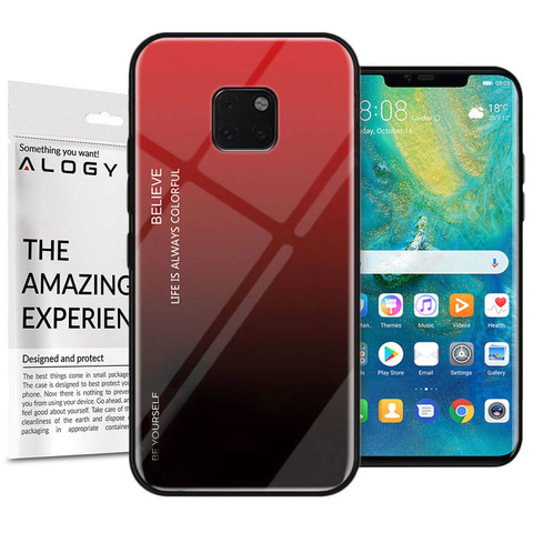 Etui Alogy Aurora Armor do Huawei Mate 20 Pro czerwono-czarne 05