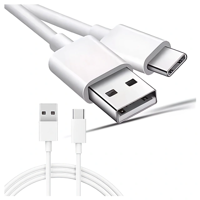 Kabel Xiaomi USB-A do USB-C 1 m – szybkie ładowanie 3A 60W, transfer danych, Quick Charge, oryginalny przewód Type-C do smartfonów i tabletów – Biały