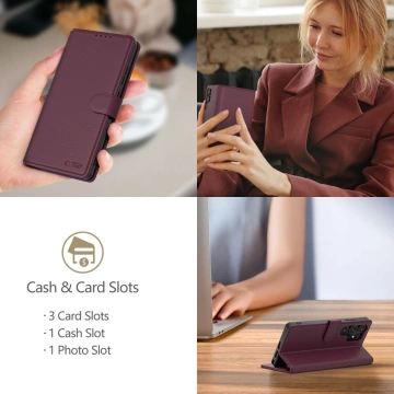 Etui für iPhone 16e Tech-Protect Wallet Mulberry